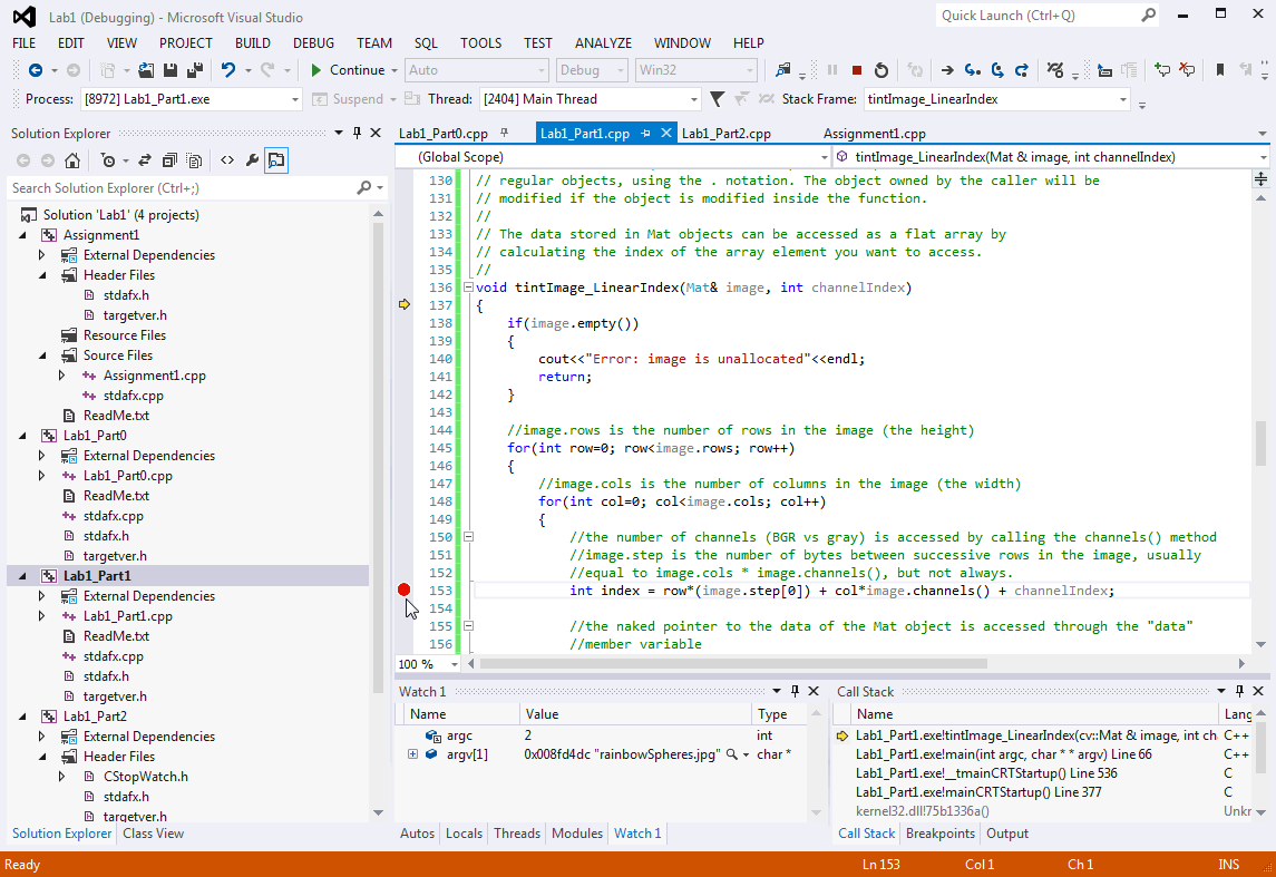 CS585 : Getting Started with Visual Studio Tutorial: Diane H. Theriault