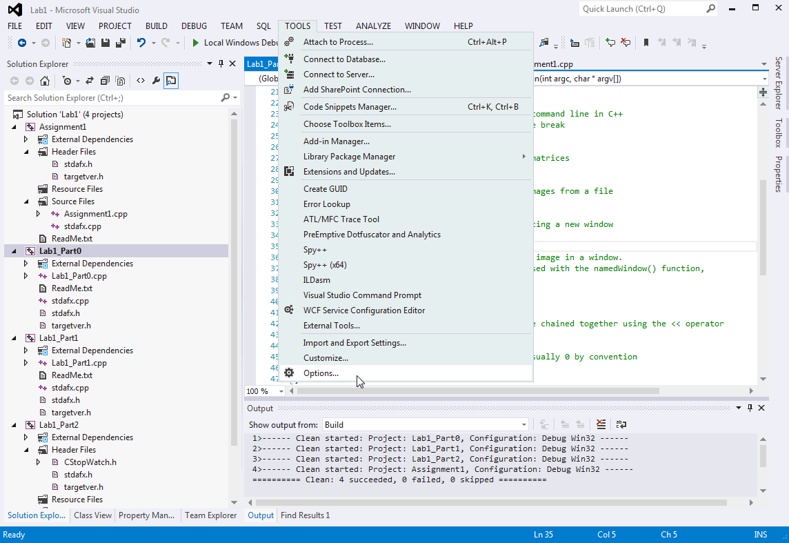 CS585 : Getting Started with Visual Studio Tutorial: Diane H