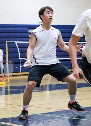 Me playing badminton