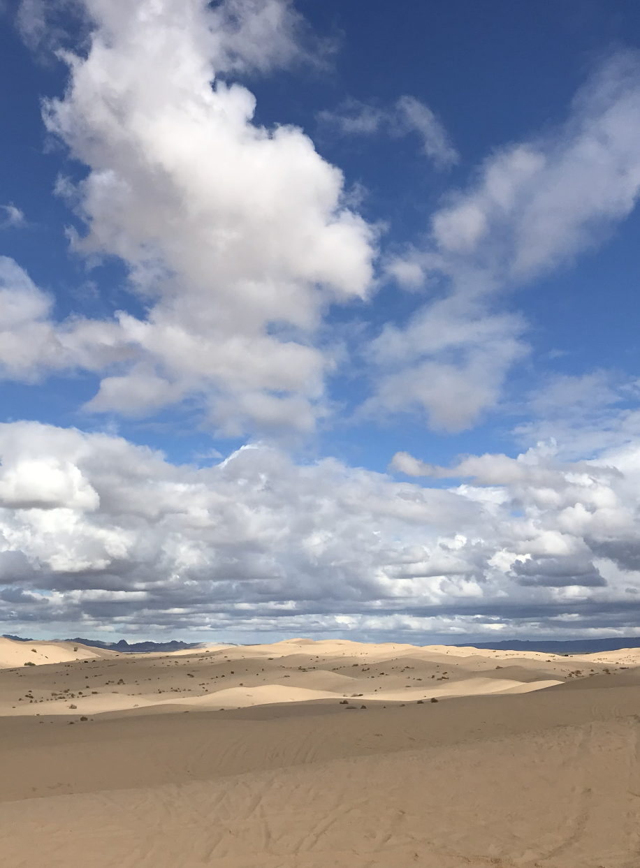 vibrant blue sky in the desert