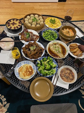 spread of Chinese Lunar New Year food