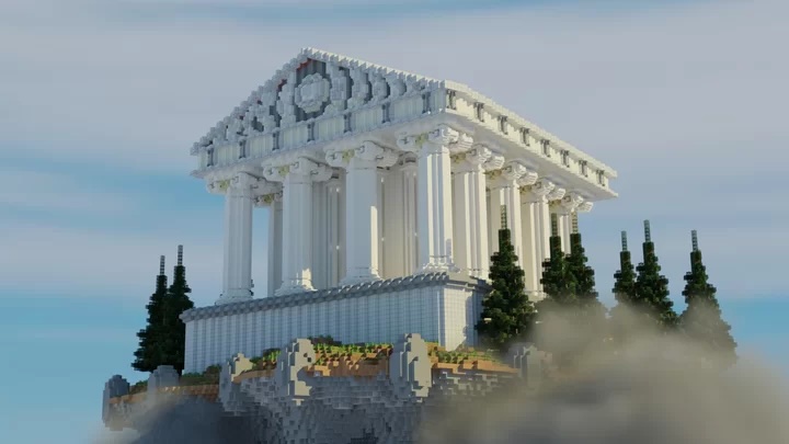 A picture of Mega-Project of Parthenon in Minecraft.