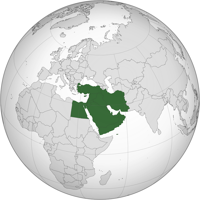 map of the middle east