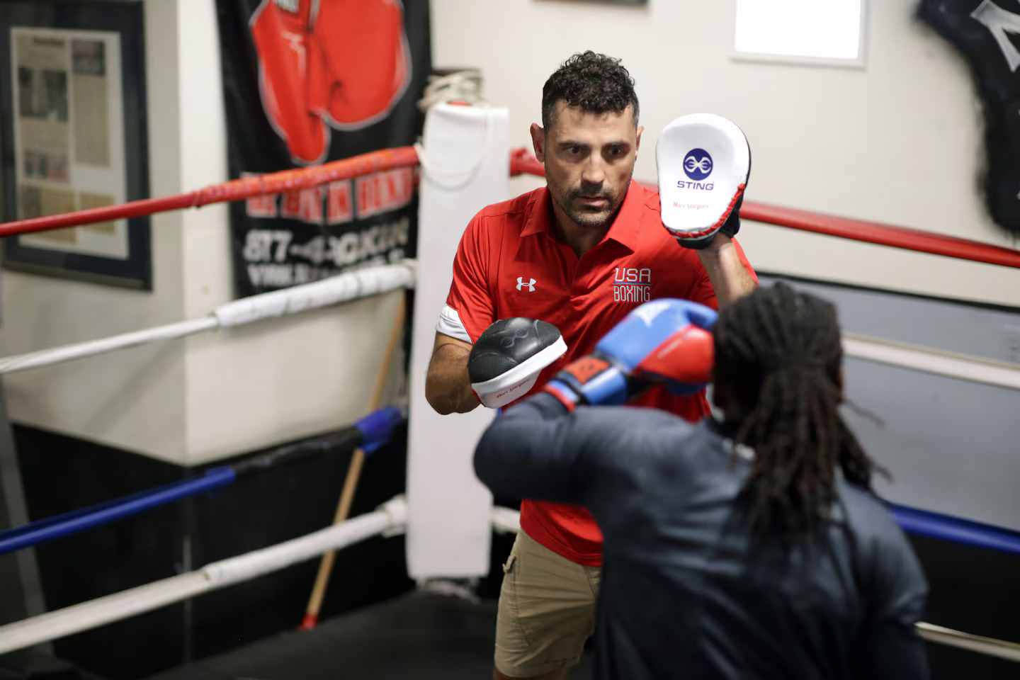 picture of one of the coaches at nonantum boxing club