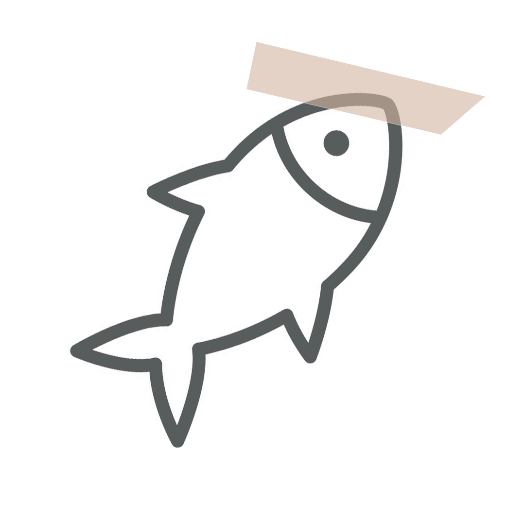 line art of a fish
