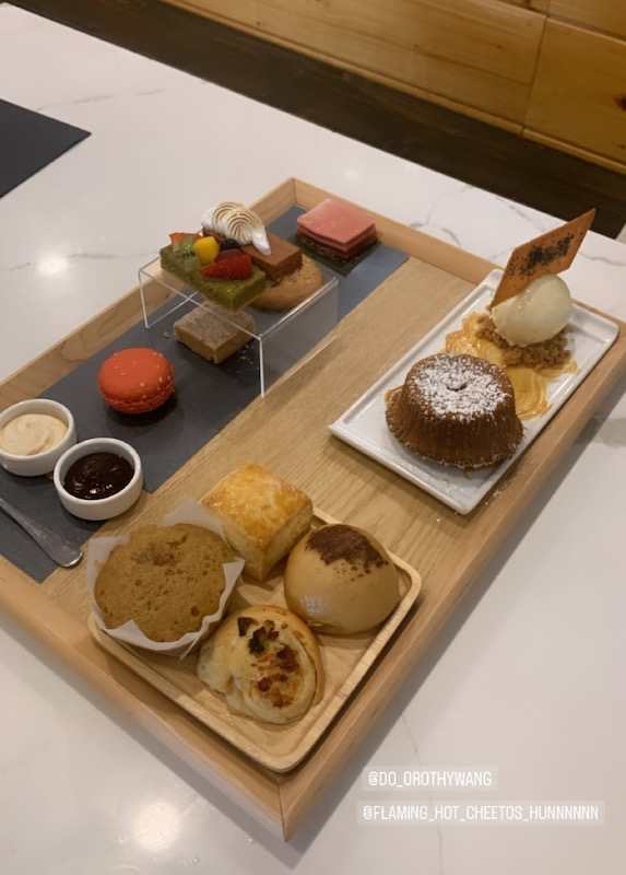 A tray full of bite sized desserts