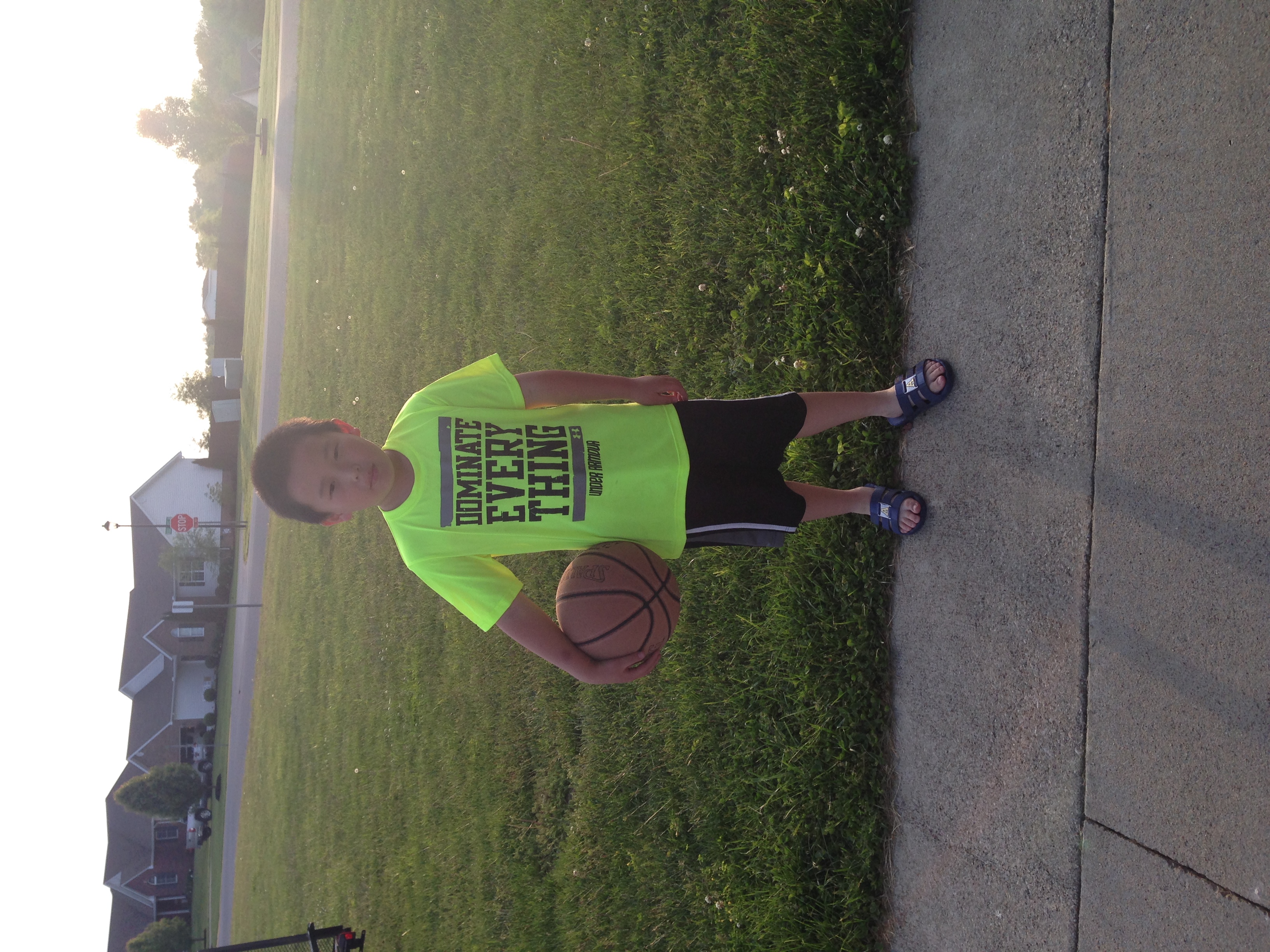 Winson playing basketball as a kid.